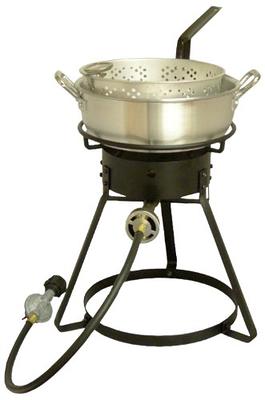 King Kooker 10 Quart Stainless Steel Deep Fryer Pan with Lid and Basket