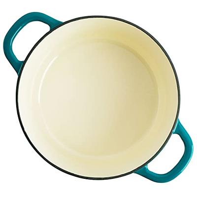 Crock-pot Artisan Round Enameled Cast Iron Dutch Oven, 5-Quart, Teal Ombre