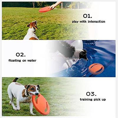 DLDER Blue Indestructible Dog Toys for Aggressive Chewers Flying Discs for  Medium/Large Breeds Dog Training Ring