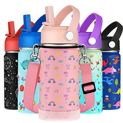 WEREWOLVES 14oz Kids Water Bottle with Straw Lid, Shoulder Strap and Boot -  Insulated Stainless Steel, Reusable Leakproof Metal Water Bottles for  School Boys Girls - Yahoo Shopping