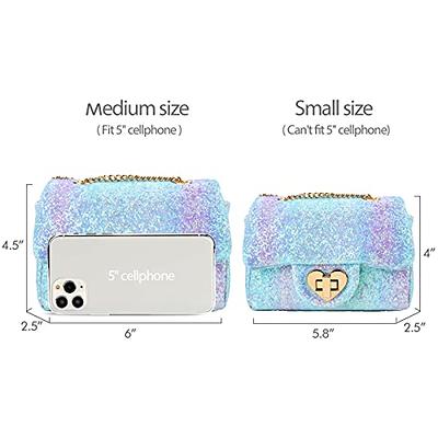 mibasies Kids Glitter Purse for Little Girls Toddler Crossbody Bags