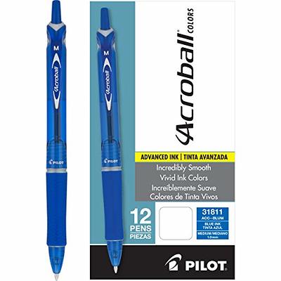 Pilot The Better Ball Point Pen Refillable & Retractable Ballpoint Pens,  Fine Point, Blue Ink, 12-Pack (30001)