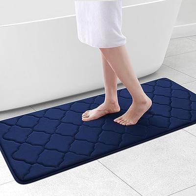 KMAT Bathroom Rugs and Mats Sets,32x20+32x20,Ultra Soft Microfiber  Non-Slip Bath mat,Machine Washable Shower Rugs Floor Carpet Mat (Grey)