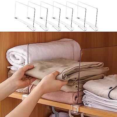 POPETPOP Closet Organization Plastic Shelf Dividers, Clear Closet Shelf  Organizer for Wood Shelves Bedroom Office Supermarket Kitchen Cabinet Shelf  Storage Closet Shelf Divider - Yahoo Shopping