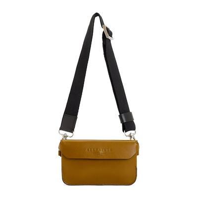 AllSaints Zoe Leather Crossbody Bag in Black