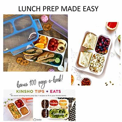 Kinsho Bento Lunch Box for Kids Toddlers, 5 Portion Control Sections, BPA  Free Removable Plastic Tray, Pre-School Kid Toddler Daycare Lunches, Snack