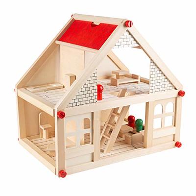 EP EXERCISE N PLAY Dollhouse Dream House Building Toys, Large Doll House  with 2 Dolls and Furniture Accessories 8 Rooms Miniature Dreamhouse for  Toddlers Kids Girls 3 4 5 6 7 Year