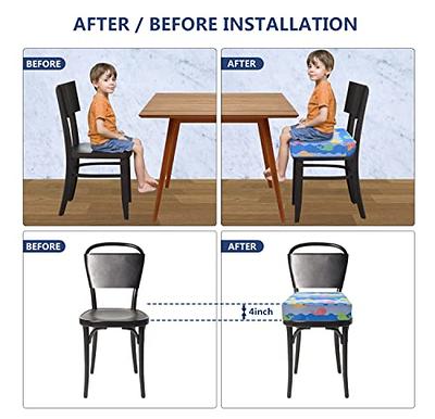 Toddler Booster Seat for Dining Table, Double Straps Washable Portable  Booster Seat Dining Table, Increasing Cushion for Baby Kids (Blue)