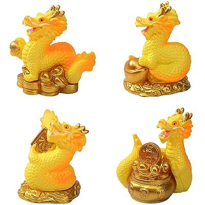 BESPORTBLE 4Pcs Mini Chinese New Year Dragon Figurine Resin, Golden Chinese  Zodiac Dragon Statue 2024 Year of The Dragon Home Office Collection Gift -  Yahoo Shopping