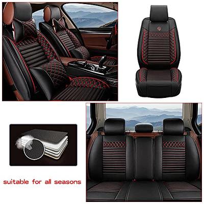 Leather Car Front Seat Cover With Neck Pillow And Lumbar Pillow Universal Auto  Seat Cushion Cover Luxury Car Interior Decoration