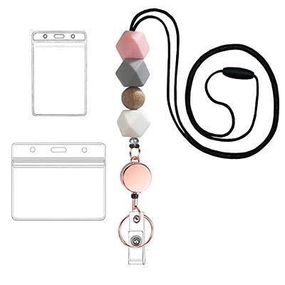 Lanyard for Women, Beaded Lanyards with Retractable Badge Reel and 2 Badge  Holders for ID Name Card, Necklace Badge Lanyard for Girls Women Teachers,  Students, Nurse, Employees (Rose Gold -2) - Yahoo Shopping