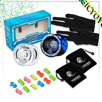 MAGICYOYO Pack of 2 Yoyos T5 Black Blue Unresponsive Yoyo Alloy YoYo＋K2  Crystal White Responsive Plastic Fingerspin Kids Beginner Yoyo with ２Yoyo  Glovs, Yoyo Bags, 12 Yoyo Strings - Yahoo Shopping