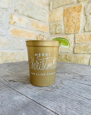 Personalized Christmas Party Stadium Cups