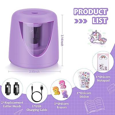 Electric Pencil Sharpener USB Charging Automatic Colored Sketch Pencils  Sharpener Student School Stationery Office Supplies