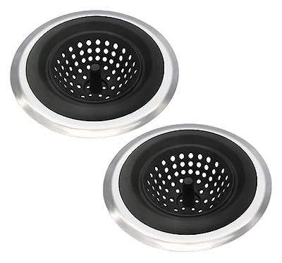 1 PC Silicone Sink Strainer Basket Stainless Steel Rim Kitchen Drain Stopper