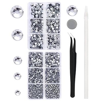 4000pcs 4mm Resin Rhinestones, Transparent AB Flatback Round Rhinestones  Bedazzling Non Hotfix Crystal Gems Large Quantity For DIY Crafts Clothes Tum