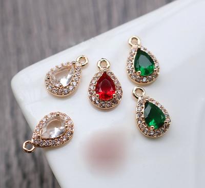 Gold filled Teardrop charms, Jewelry Making Chains Supplies Wholesaler