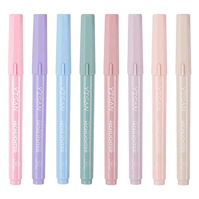 8pcs Assorted Color Gel Highlighter Pens No Bleed Through No Smear, Quick  Dry For Journaling, Study