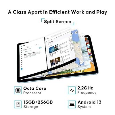  DOOGEE T30 PRO Android 13 Tablet, 2.5K Display 11 Inch Tablet,  15GB+256GB+2TB Expand Helio G99 Octa-Core Gaming Tablet with 8580mAh,  Hi-Res Quad Speakers, 5G WiFi, 20MP Camera, Split Screen, Blue 