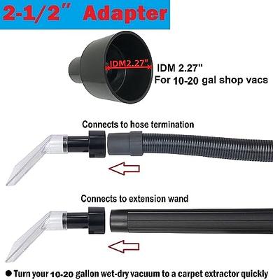 RosyOcean Universal Compatible with All Shop Vacs Extractor Attachment with  2-1/2 & 1-7/8 & 1-1/4 Adapters Auto Detailing Vacuum Cleaner Extraction  Accessories for Upholstery & Carpet Cleaning - Yahoo Shopping