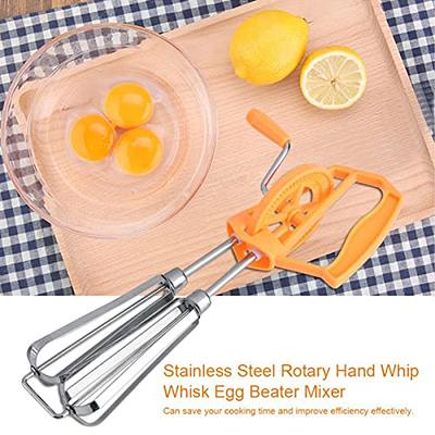 SyangKaitian Hand Mixer, Stainless Steel Manual Whisk, Rotary Kitchen Mixer,  Egg Beater Stainless Steel Plastic Hand Crank Autorotation Effort Saving Manual  Hand Mixer for Home Kitchen Cooking Orange - Yahoo Shopping