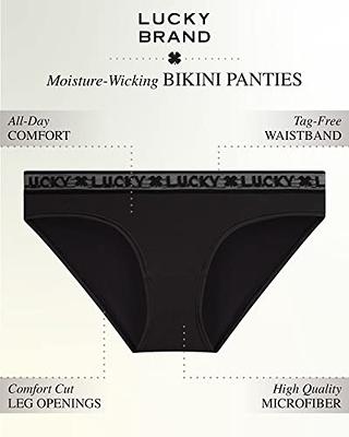 Lucky Brand Women's Underwear - 10 Pack Microfiber Bikini Panties