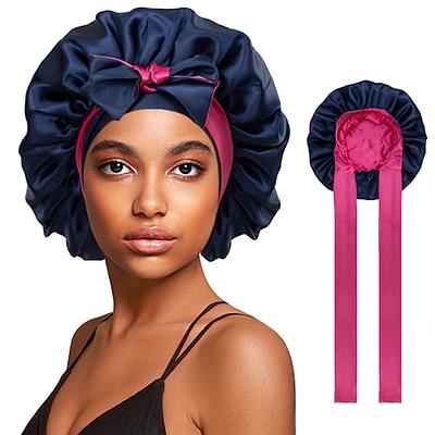 OLESILK Silk Bonnet for Men, 100% Mulberry Mens Bonnet, Dreadlock Cap for  Curly Hair, Silk Hair Bonnet for Sleeping, Silk Hair Wrap for Sleeping