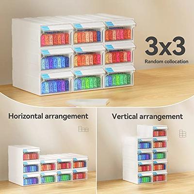 Compartment Storage Box 72 Grids Acrylic Organizer Box with 3 Drawers  Storage Containers Transparent Organizer Box for Crafts Art Supply Diamond  Painting Nail Tip Bead Earring Ring