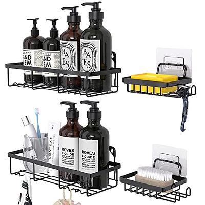 Acrylic Shower Caddy Shelf, Traceless Adhesive Wall Mounted