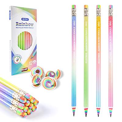 ECOTREE Pencils #2 Pre-sharpened Pencils Number 2 Pencils School Pencils Kids  Pencils with Erasers Rainbow Pencils Eco Pencils Recycled Paper Pencils 12  Pack - Yahoo Shopping