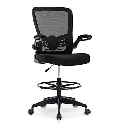 BOJUZIJA Drafting Tall Office Standing Computer Desk Chair with