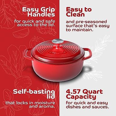 Segretto Cookware Cast Iron Enameled Skillet | 10.25 | Rosso (Gradient Red)