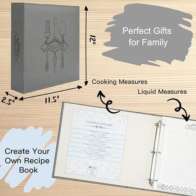 Recipe Binder Kit - 3-Ring for Full Page Letter 8.5x11 Recipes