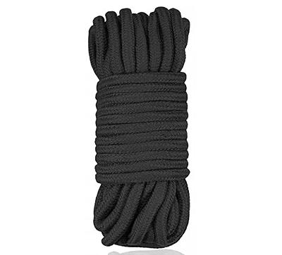 Sfcaris Silk Soft Rope, Skin Friendly Soft Nylon Rope Silky Black