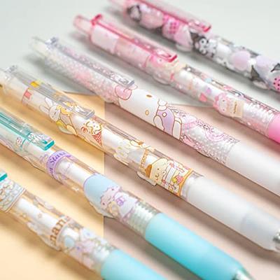 6PCS/Set Kawaii Gel Pen 0.5mm Cute Ballpoint Retractable Students Writing  Cartoon School Supplies Stationery Office Accessories