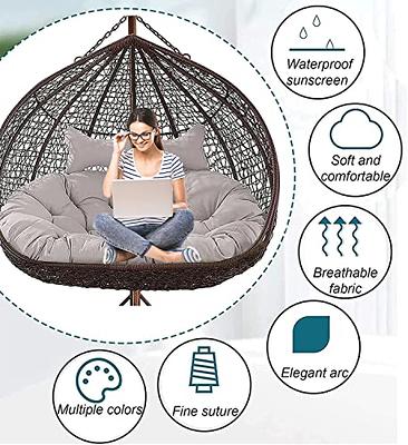 Swing Hanging Chair Cushion Large Soft Chair Cushion Hanging Basket Chair  Cushion Thicken Wicker Chair Cushion Egg Chair Cushion With Headrest Seat  Fo