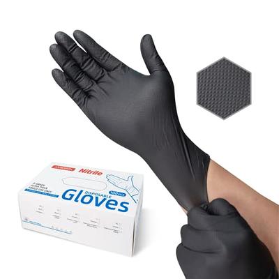 Comfy Package 8 Mil Orange Nitrile Gloves Disposable Latex Free Gloves, XL  100-Pack 