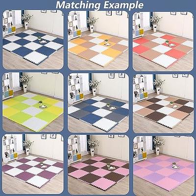 Foam Mat Floor Tiles 6PC Set - Interlocking EVA Foam Padding with