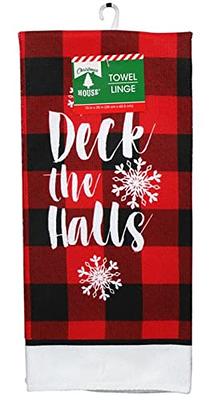 Devon Large Black Pig Christmas White Kitchen Towel Set of 2