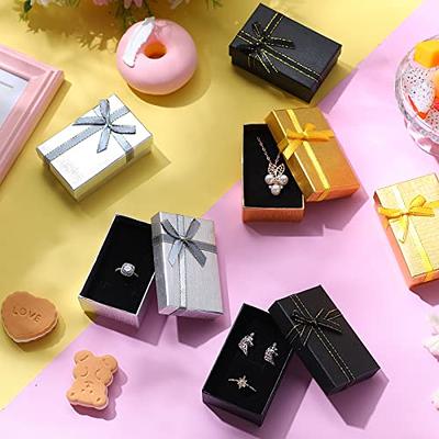 Amazon.com: 36 Pcs Jewelry Gift Box Set Colorful Gift Box with Lids and  Bowknot Cardboard Jewelry Boxes Small Gift Box for Earrings Bracelets  Necklaces Pendant Weddings Birthdays Supplies,3.5 x 2.7 x 1.1