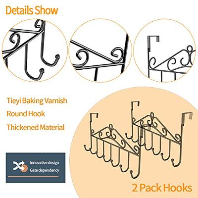 Over The Door Hook 2 Pack Over The Door Hangers with 7 Hooks Metal