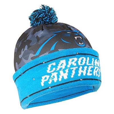 Fanatics Branded Heather Gray Carolina Panthers Cuffed Knit Hat with Pom