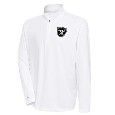 Men's Baltimore Ravens Antigua White Tribute Quarter-Zip Lightweight  Pullover Top