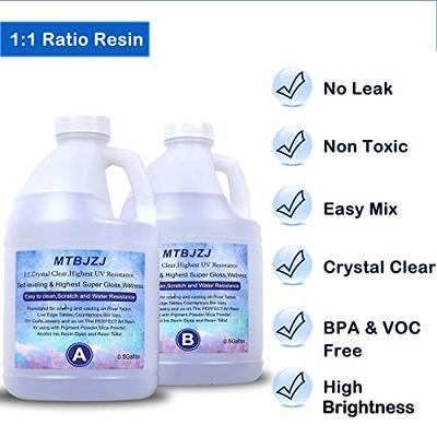 Epoxy Resin Crystal Clear 16 oz Kit for Super Gloss Coating and Tabletops