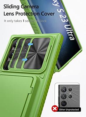 For Samsung Galaxy S24 Ultra S23 Plus Slim Rugged Case with Slide Camera  Cover
