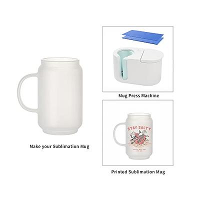 PYD Life Sublimation 40 OZ Tumblers with Handle Lid Blanks  White,Sublimation Mugs Cups with Plastic Handle Lid and Straw for 40 OZ  Tumbler Heat Press