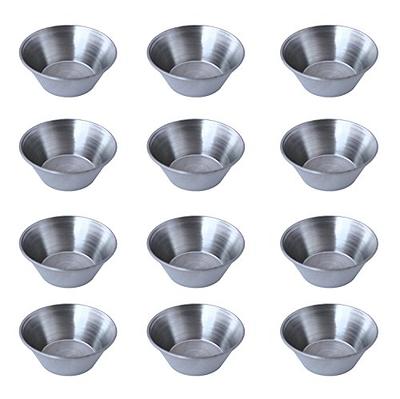 Artcome 30 Pack Stainless Steel Condiment Sauce Cups Great for Dipping and  Portion Cups, 2.5 oz