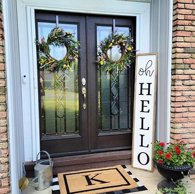 Personalized Name Doormat Flocked Coir Door Mat Welcome Mat 