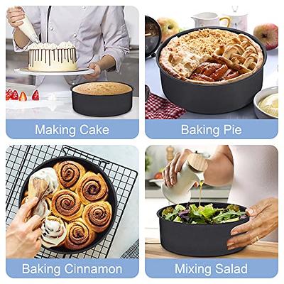 2 Pack Non-Stick Deep Aluminum Round Cake Pan with Removable