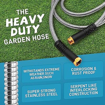 Besiter Garden Hose 100FT Stainless Steel Water Hose with 10 Functions  Adjustable Spray Nozzle, Heavy-Duty Metal Garden Hose Flexible Durable  No-Tangle & Kink Leak Dog Proof Hose for Yard Lawn(Blue) - Yahoo